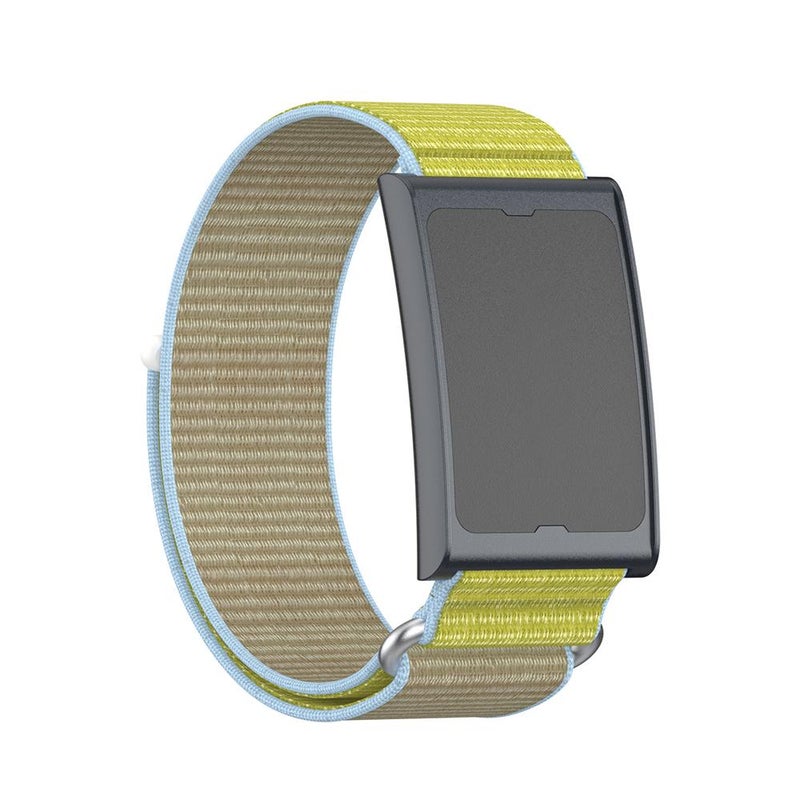 erorex For Amazfit Helio Strap Metal Ring Two Sections Nylon Hook And Loop Fastener Watch Band(Camel) - Image 2
