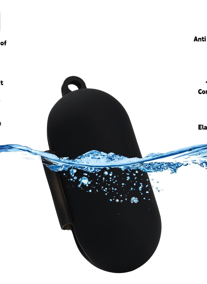 Excefore - 3 Pcs Silicone Case Cover For Sony WF-C700N Wireless Earbuds, Shockproof, Waterproof, Protective Cover With Keychain, Black Blue Red - Image 1