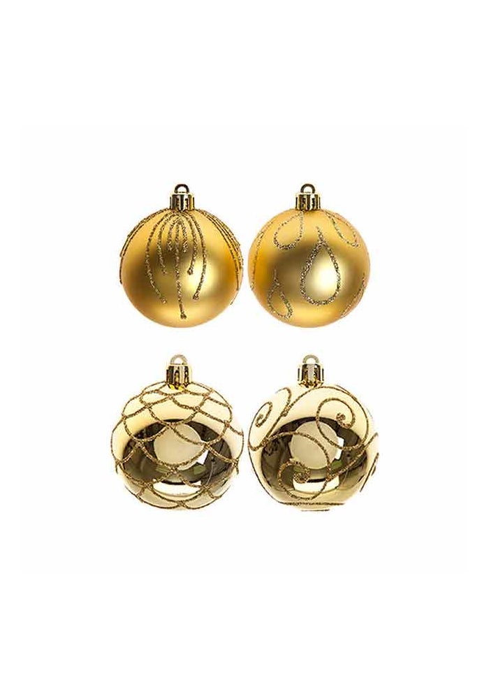 Luxury Baubles, Assorted Gold - 9 pcs, China