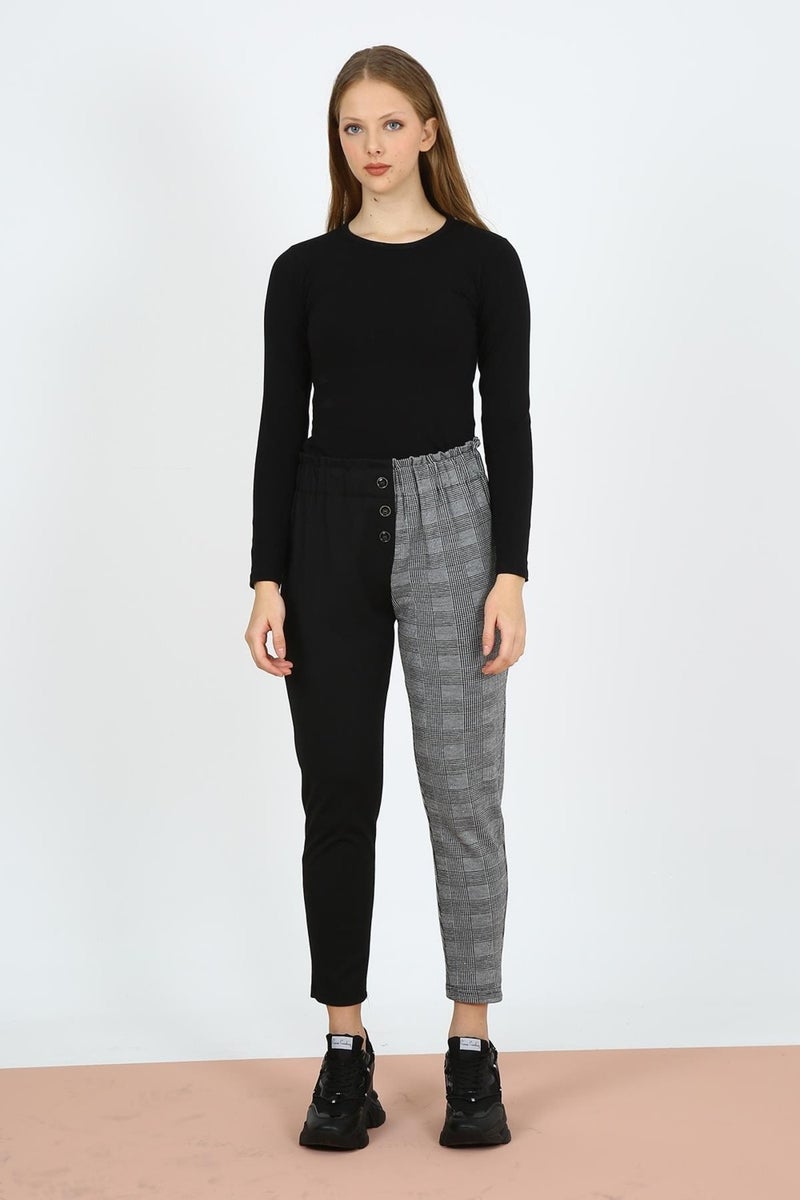 Alexander Gardi Two-Tone Elastic Waist Trousers (B21-12800)  - Image 1