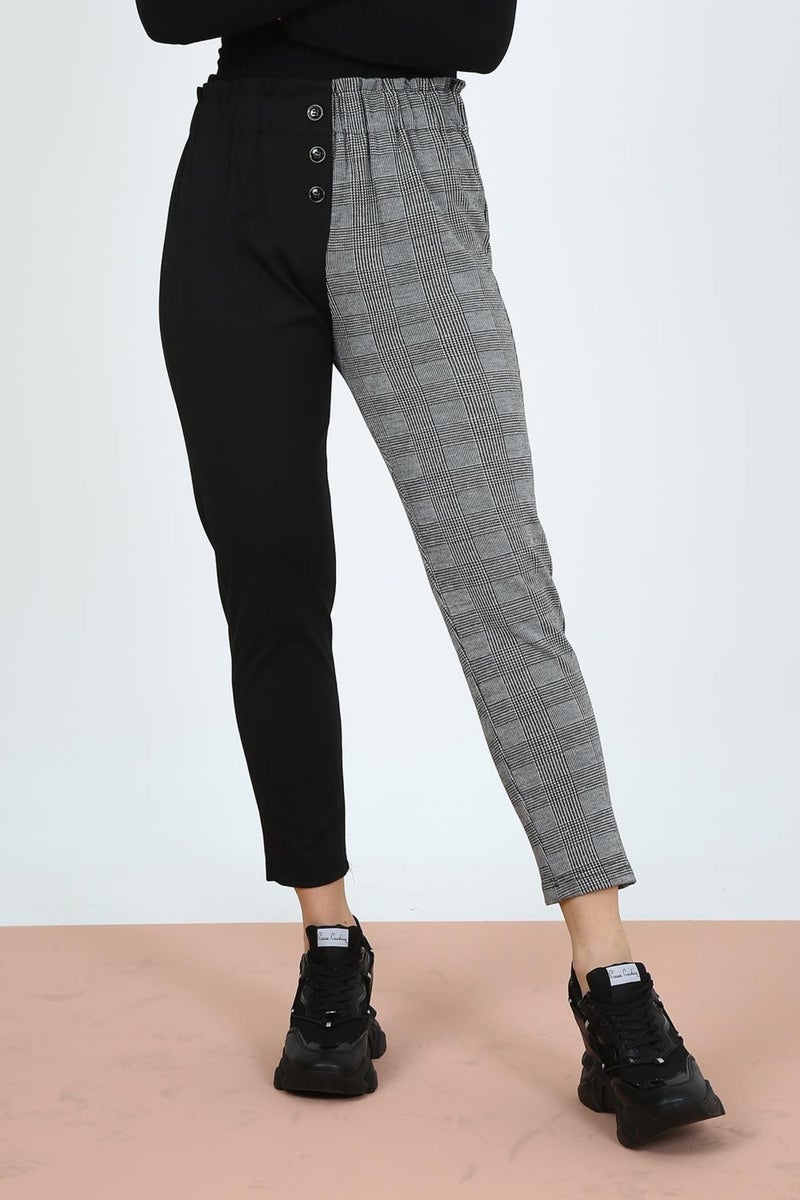 Alexander Gardi Two-Tone Elastic Waist Trousers (B21-12800)  - Image 3