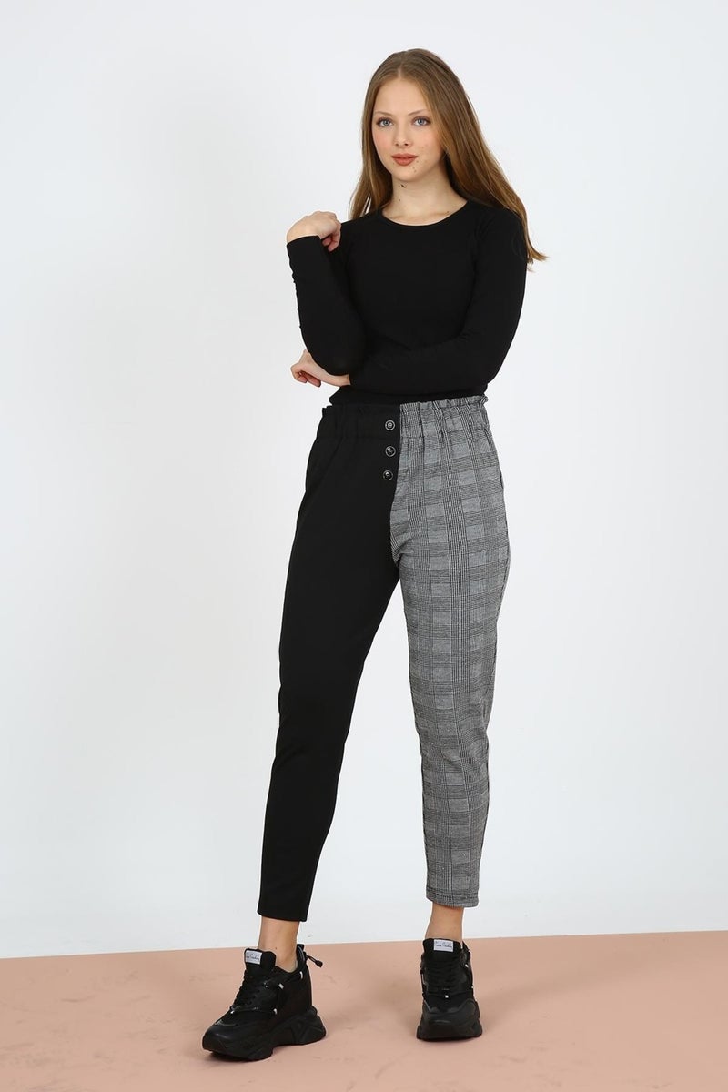 Alexander Gardi Two-Tone Elastic Waist Trousers (B21-12800)  - Image 2