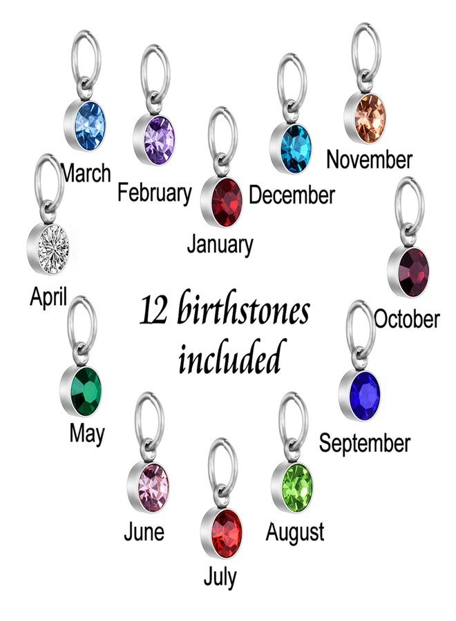 Dletay Heart Cremation Necklace for Ashes Cremation Jewelry with 12 Birthstones Urn Necklace for Ashes-Your Wings were Ready but My Heart was Not - Image 3