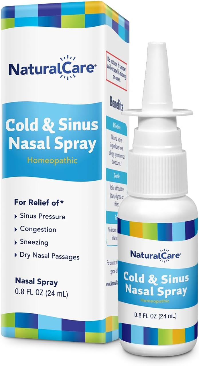 NatraBio NaturalCare Cold  Sinus Nasal Spray Homeopathic Nasal Spray 08 fl oz - Image 1