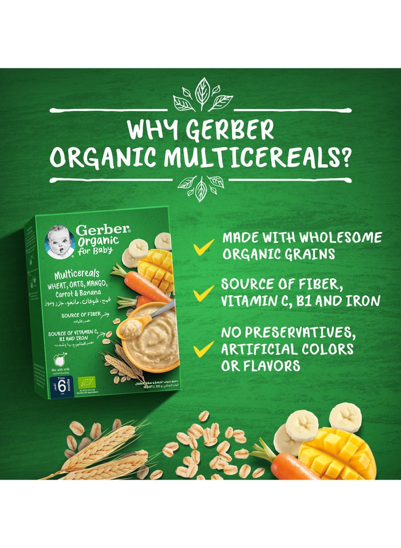 Gerber Organic Multicereal Wheat, Oats, Mango, Carrot, and Banana 200g - Image 4