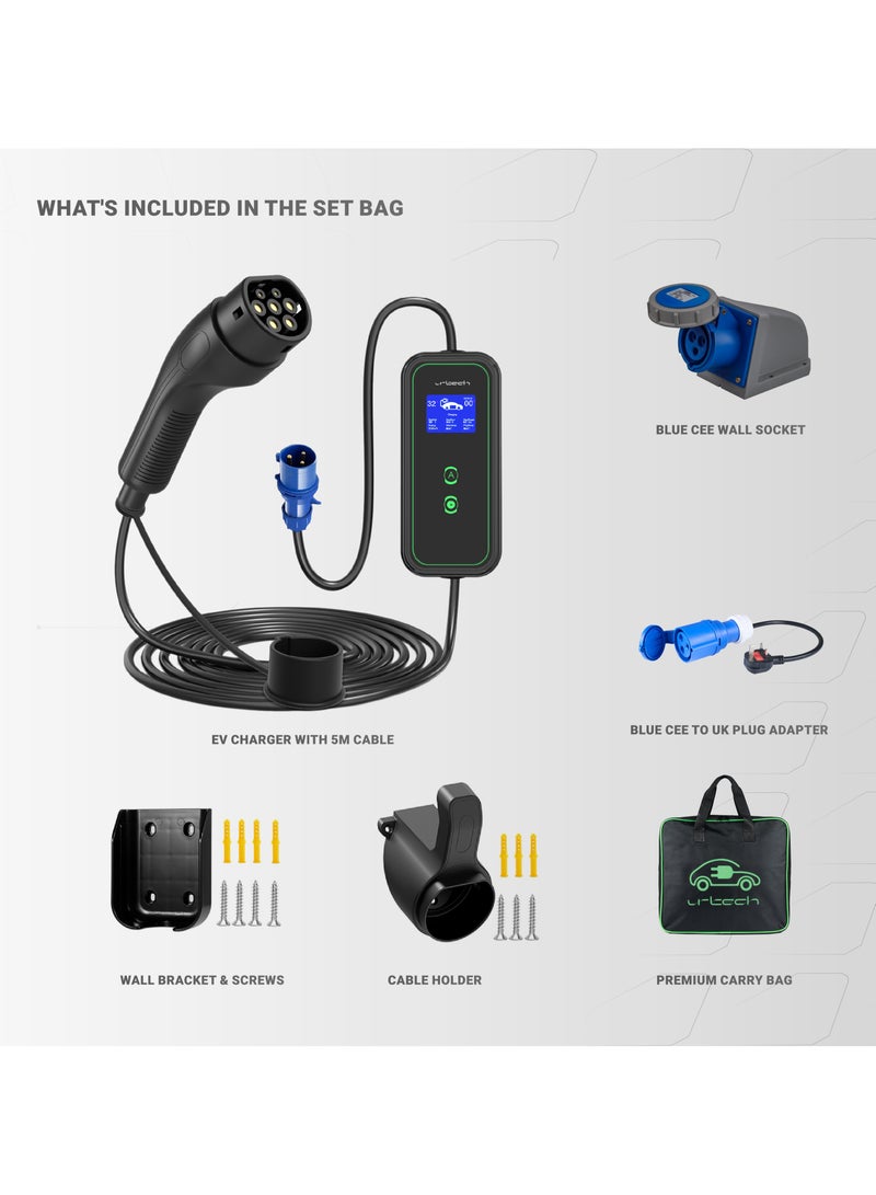 urtech URTECH 7kW EV Charger | Professional Type 2 Charging Station | Smart Control | Complete Installation Kit - Image 2