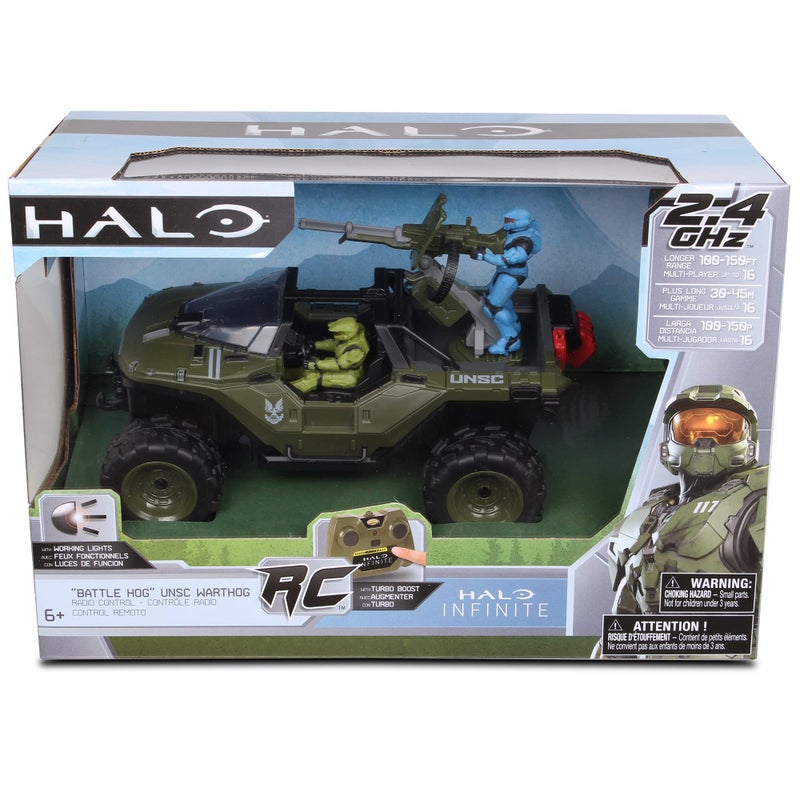 NKOK Halo Infinite RC Battle Hog UNSC Warthog WMaster Chief  Spartan 24 GHz Radio Control wTurbo Boost Vehicle - Image 2