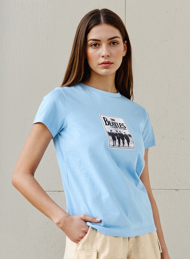 SP Characters The Beatles Print Crew Neck T-shirt - Image 1