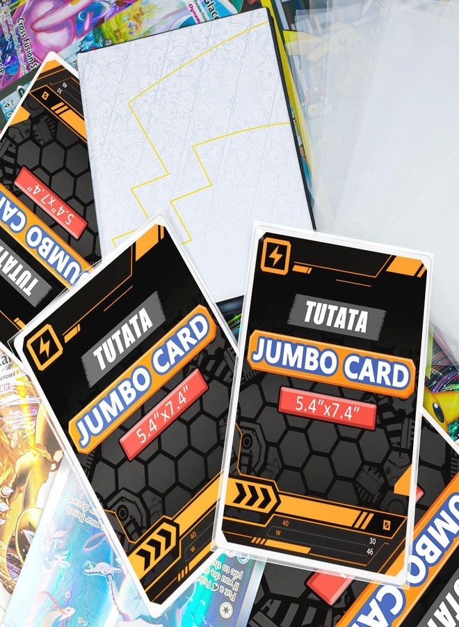 توتاتا أكمام بطاقات جامبو 5.4 × 7.5 4 مل سميكة للغاية لحماية البطاقات الكبيرة، عبوة من 50 قطعة - Image 3