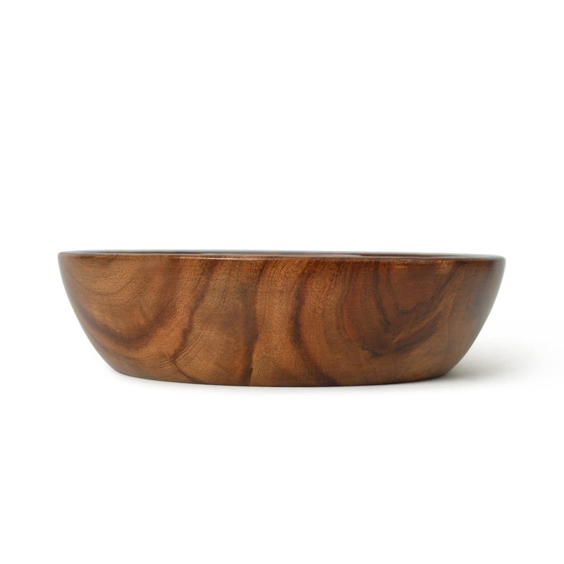 WOODENCLAVE WOODENCLAVE Wooden Chip and Dip Platter with Dip Bowl Multipurpose Serving Platter for Snacks Handcrafted Serving Tray Set of 2 (Natural Brown)  - Image 5