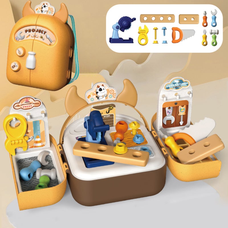 Kids Tool Set: Premium ABS Material Safe Round Edge Design - Realistic Role Play Educational Toy for Kids 3+ With Backpack Storage & Hands-On Skill Development - Image 3