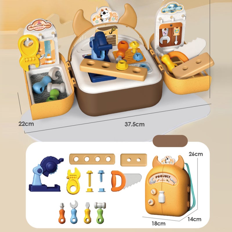 Kids Tool Set: Premium ABS Material Safe Round Edge Design - Realistic Role Play Educational Toy for Kids 3+ With Backpack Storage & Hands-On Skill Development - Image 5