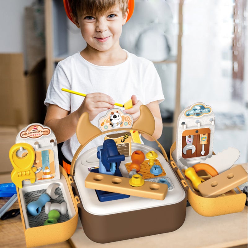 Kids Tool Set: Premium ABS Material Safe Round Edge Design - Realistic Role Play Educational Toy for Kids 3+ With Backpack Storage & Hands-On Skill Development - Image 4