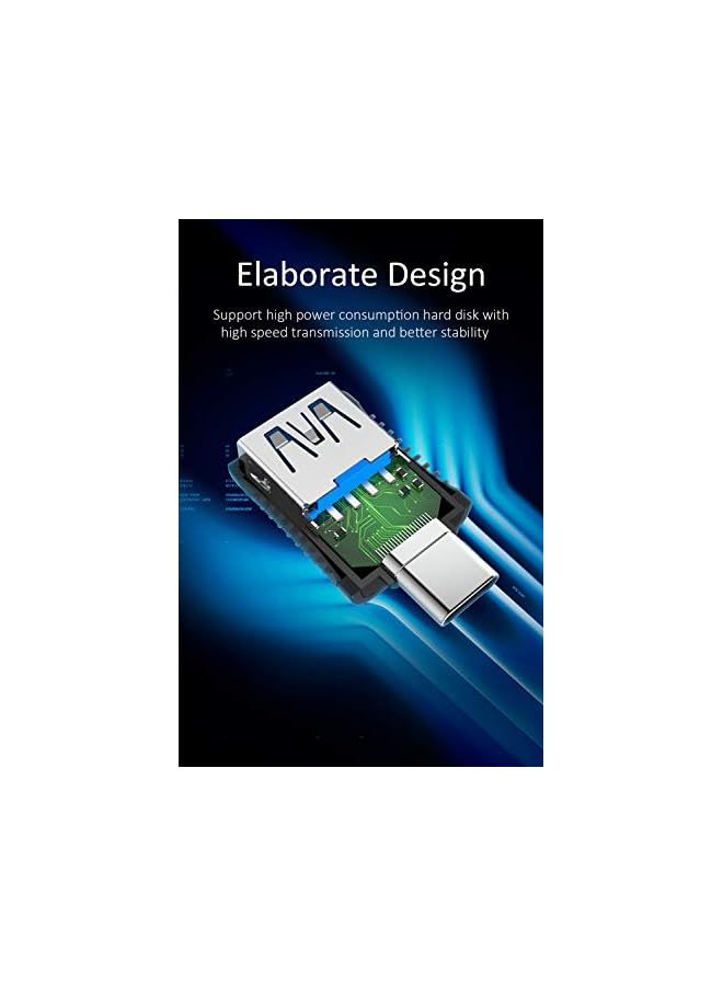 Lention Usb C To Usb 3.0 Adapter (3 Pack), Type C Male To Usb Female Otg Converter Compatible 2023-2016 Macbook Pro, New Mac Air/Surface, Chromebook, Phone/Tablet, More (Cb-C3S, Black)  - Image 3