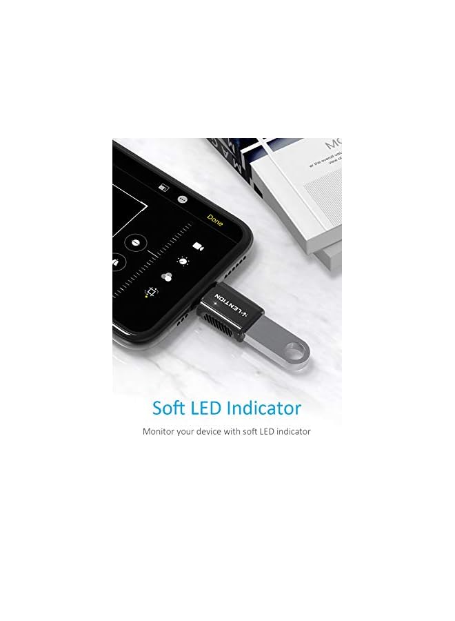 Lention Usb C To Usb 3.0 Adapter (3 Pack), Type C Male To Usb Female Otg Converter Compatible 2023-2016 Macbook Pro, New Mac Air/Surface, Chromebook, Phone/Tablet, More (Cb-C3S, Black)  - Image 2