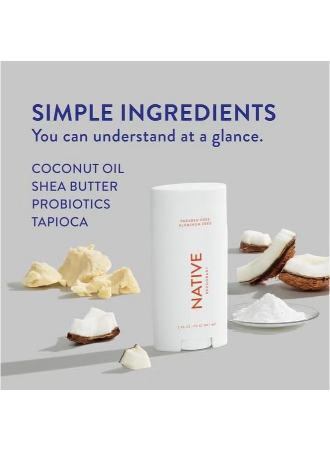 Native Deodorant | Natural Deodorant for Men, Aluminum Free with Baking Soda, Probiotics, Coconut Oil and Shea Butter | Citrus & Herbal Musk - Image 2