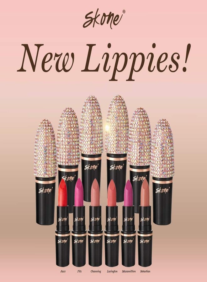Skone Charm Collection Lipstick, Vegan, Jaxx Starburst Red - Image 2