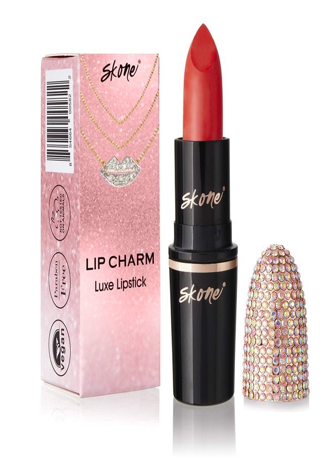 Skone Charm Collection Lipstick, Vegan, Jaxx Starburst Red - Image 4