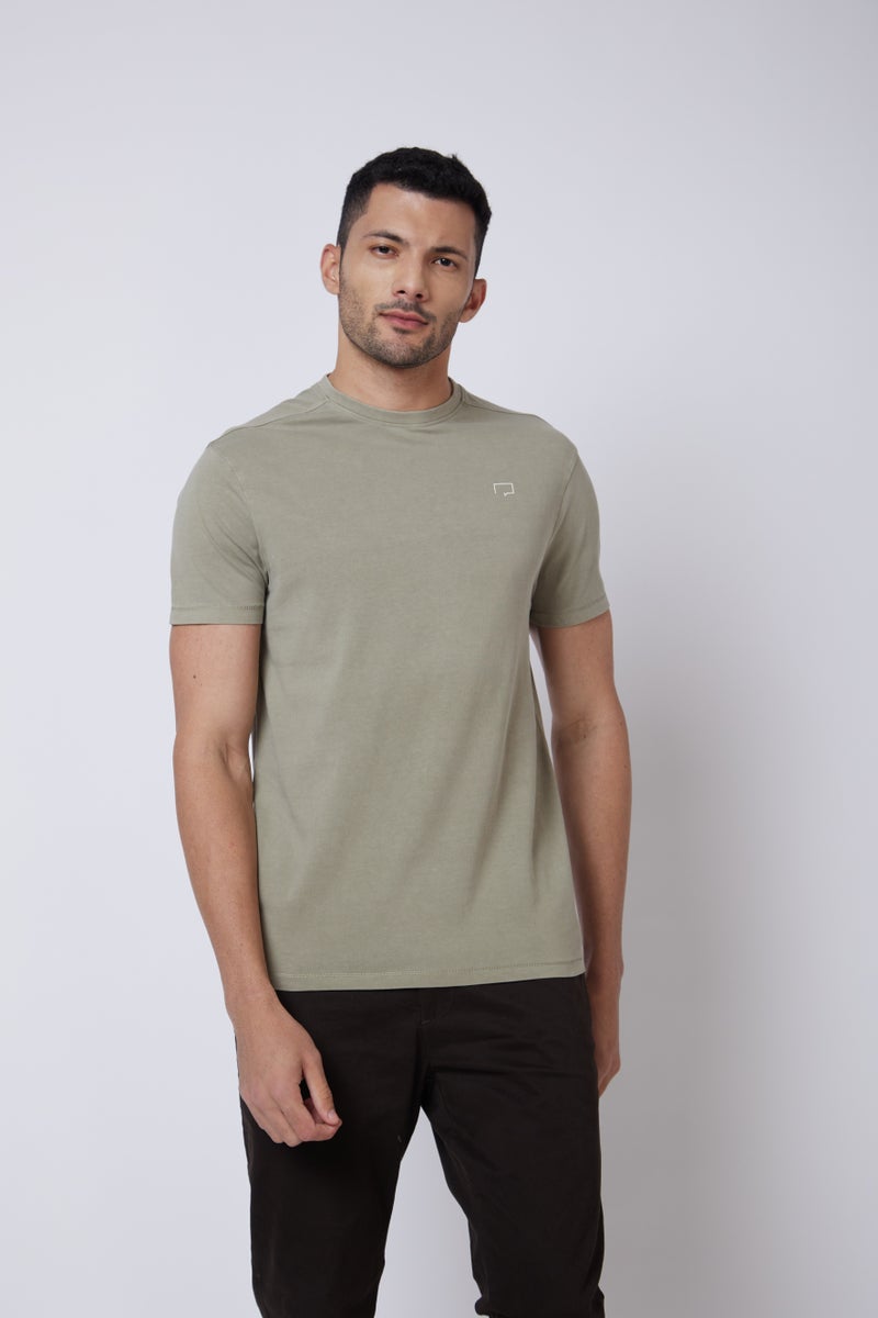 ROAR FOR GOOD Men's Solid Crew Neck T-Shirt | Soft Cotton Blend Casual Half Sleeve Tee | Lightweight Regular Fit Everyday Wear T-Shirt - Image 1