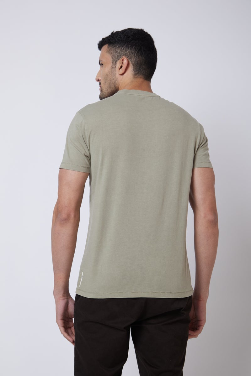 ROAR FOR GOOD Men's Solid Crew Neck T-Shirt | Soft Cotton Blend Casual Half Sleeve Tee | Lightweight Regular Fit Everyday Wear T-Shirt - Image 2