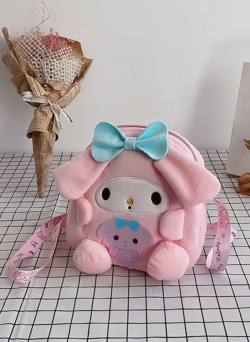 أورجنيزر حقيبة كروس بودي من سانريو ماي ميلودي، حقيبة كتف ناعمة للغاية للفتيات والمراهقات، هدية إكسسوار أنيقة لطيفة بتصميم كاواي - Image 2