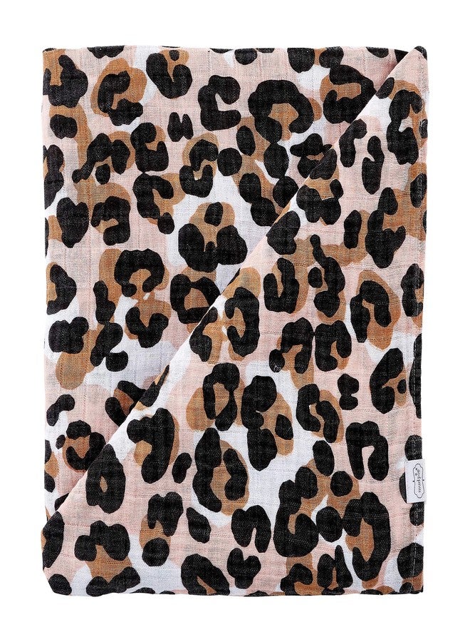 Mud Pie Muslin Swaddle, Leopard - Image 2