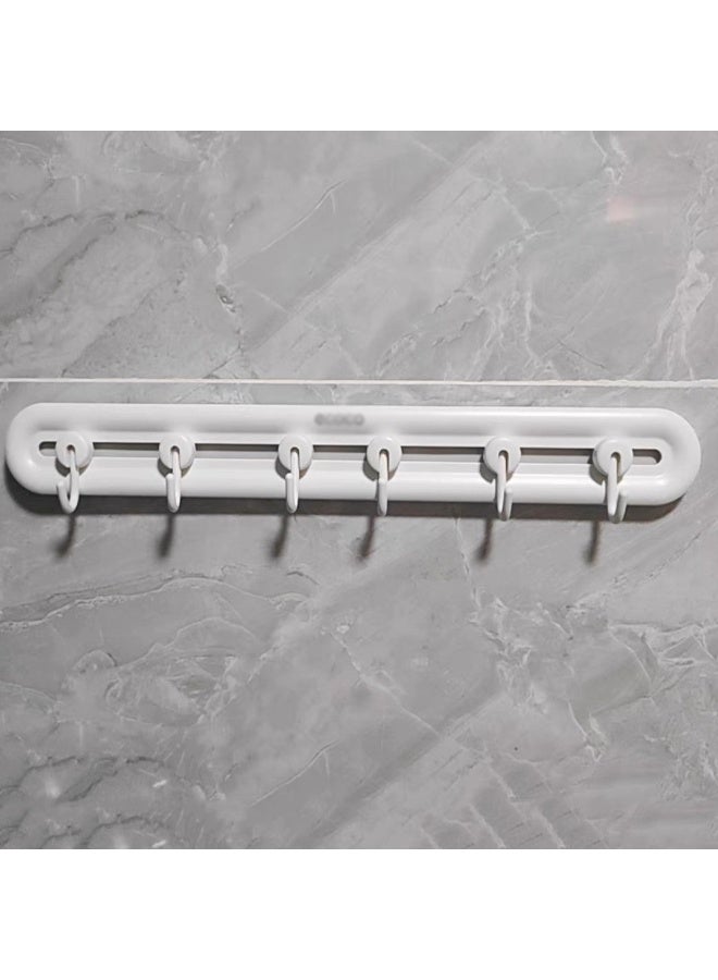 1pcs Wall Mounted Rack Behind The Door, Movable Bathroom Hook, Without Drilling Hat Shelf, Suitable For Kitchen, Bedroom, Living Room, Bathroom - Image 3
