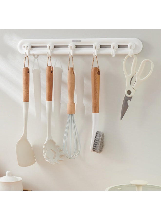 1pcs Wall Mounted Rack Behind The Door, Movable Bathroom Hook, Without Drilling Hat Shelf, Suitable For Kitchen, Bedroom, Living Room, Bathroom - Image 1