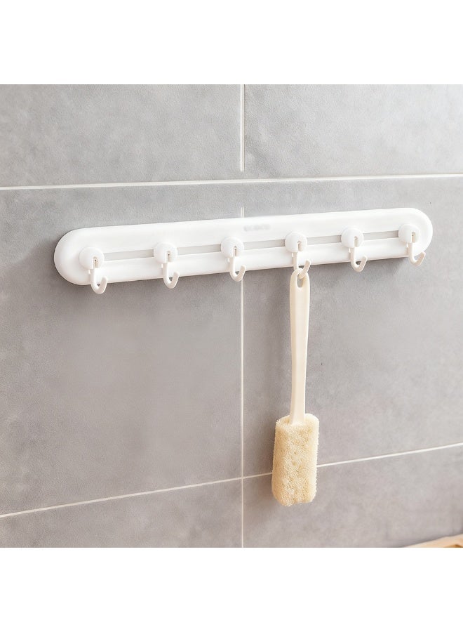 1pcs Wall Mounted Rack Behind The Door, Movable Bathroom Hook, Without Drilling Hat Shelf, Suitable For Kitchen, Bedroom, Living Room, Bathroom - Image 5