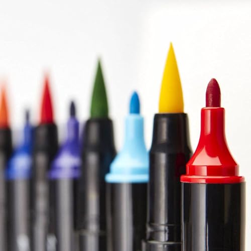 KINGART PRO Dual Twin-Tip Brush Pens, Set of 24 Unique & Vivid Colors, Watercolor Markers with Flexible Nylon Brush Tips, Professional Watercolor Pens for Painting, Drawing - Image 5