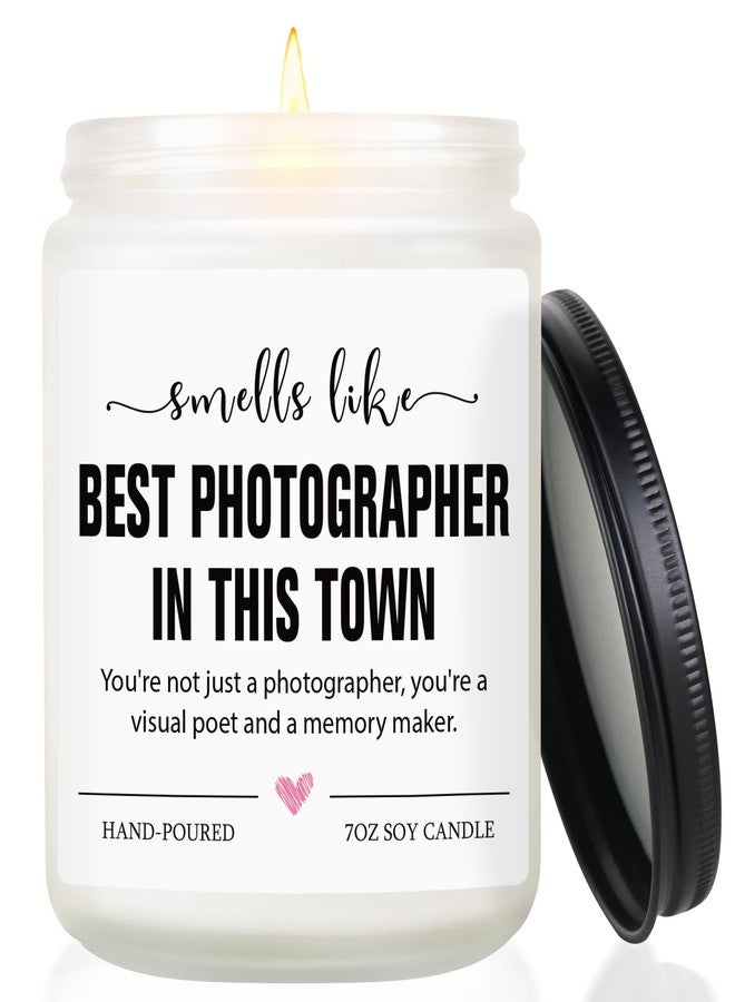Hudiegify Best Photographer Gifts for Women Men, Photography Gifts for Photographers, Camera Lovers, Photography Accessories, Graduation, Wedding Photographer Lavender Scented Candle - Image 1