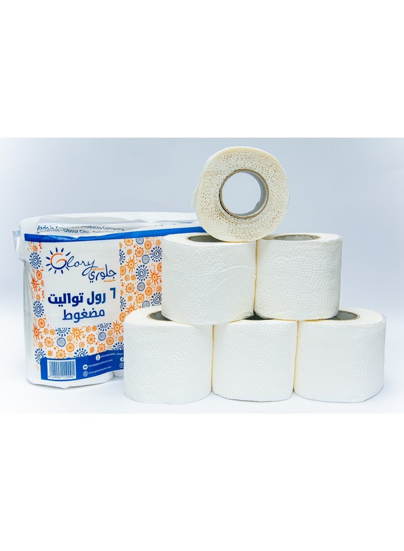 GloryTissues Compressed Toilet Rolls (6 Rolls - 3ply) - Image 2