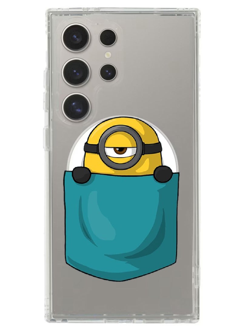 Theodor Magnetic Case for Samsung Galaxy S24 Ultra 6.8-inch Compatible with MagSafe Wireless Charging, Shockproof Phone Bumper Cover Minion Pocket - Image 1