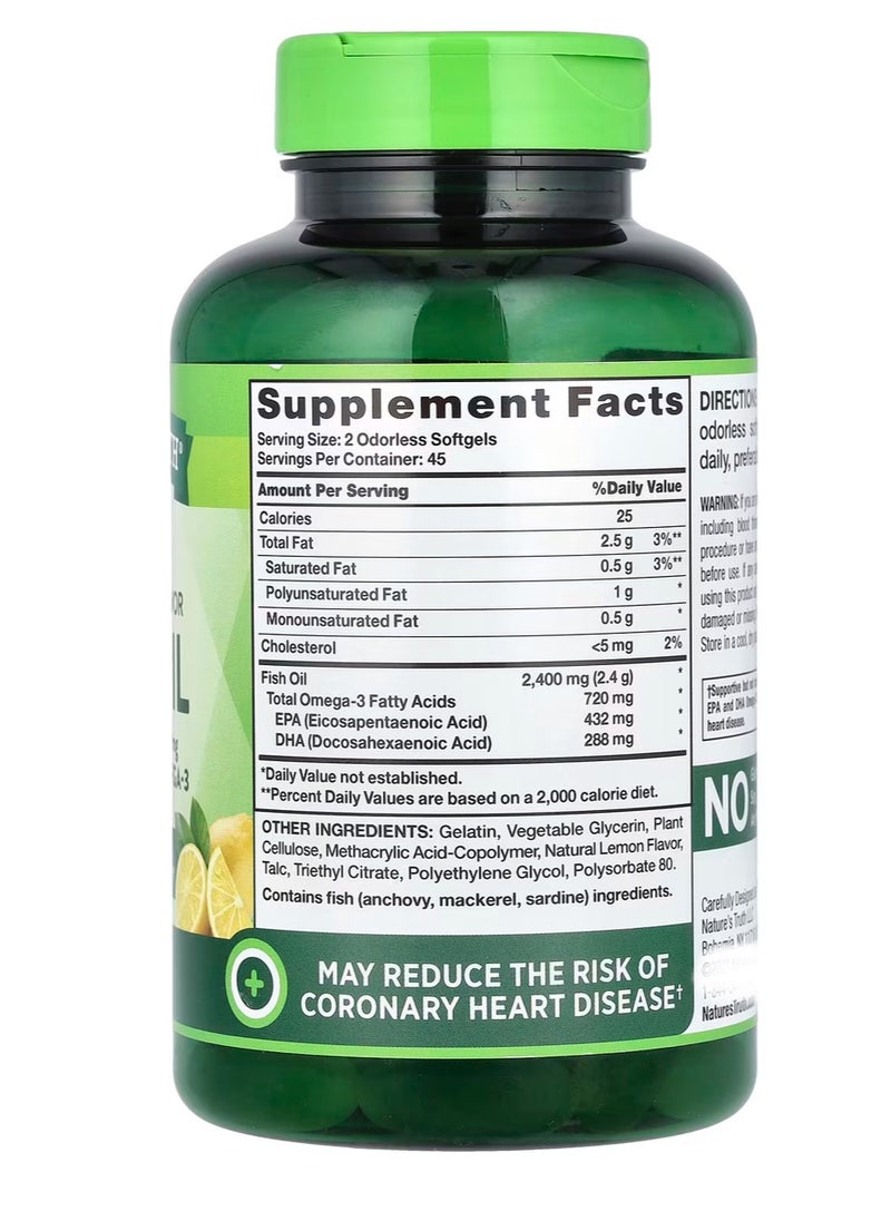 Natural Lemon Flavor, Fish oil, 2400mg, 90 Capsules - pzsku/ZF3D9A66EC916478BC6EFZ/45/_/1722165633/4a0da813-23b1-4110-afad-2b8186615833