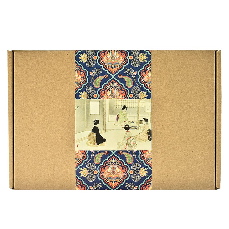 Artcome 8 Piece Japanese Style Ceramic Sushi Plate Dinnerware Set for Wedding Housewarming - 2 Sushi Plates, 2 Sauce Dishes, 2 Pairs of Chopsticks, 2 Chopsticks Holders - Image 2