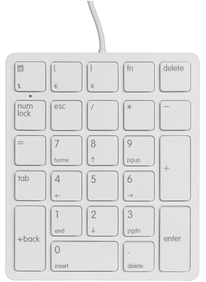 erorex - Numeric Keypad Wired Numpad Keyboard 26 Keys Mini Slim External Number Keypad For Banking Financial Securities Laptop Accessories Gaming Keypad Usb Keypad Computer Input Devices - Image 1