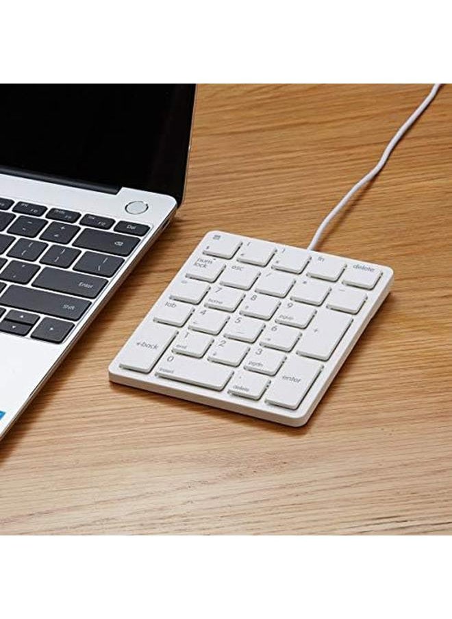erorex - Numeric Keypad Wired Numpad Keyboard 26 Keys Mini Slim External Number Keypad For Banking Financial Securities Laptop Accessories Gaming Keypad Usb Keypad Computer Input Devices - Image 1