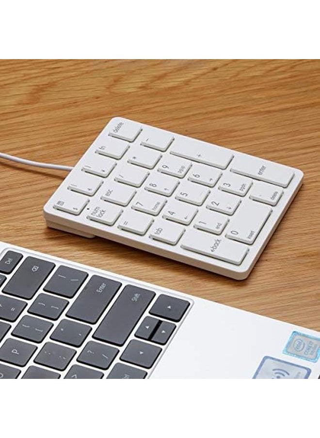 erorex - Numeric Keypad Wired Numpad Keyboard 26 Keys Mini Slim External Number Keypad For Banking Financial Securities Laptop Accessories Gaming Keypad Usb Keypad Computer Input Devices - Image 1