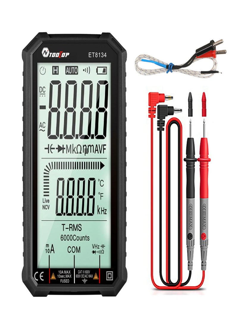 ET8134 Portable 4.7 Inch High Definition LCD Screen Multimeter Direct Current Voltage Current AC Voltage Current Measurement Capacitance Resistance Measuring Multifunction Multimeter Backlight Function - Image 1