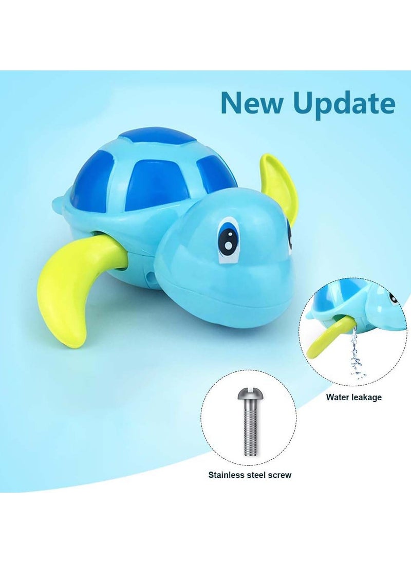 VCOSTORE Bath Toys for Toddlers 1 2 3 4 5 Years Old,Bath Swimming Wind Up Toys, Pool Toys for Kids,Baby Funny Wind Up Swimming Turtle Bath Toy,Cute Floating Bathtub Water Toys,Gift for Preschool Child Boys Girls (3 Pcs)  - Image 2