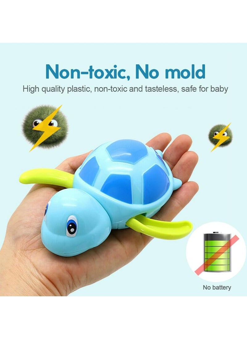 VCOSTORE Bath Toys for Toddlers 1 2 3 4 5 Years Old,Bath Swimming Wind Up Toys, Pool Toys for Kids,Baby Funny Wind Up Swimming Turtle Bath Toy,Cute Floating Bathtub Water Toys,Gift for Preschool Child Boys Girls (3 Pcs)  - Image 3