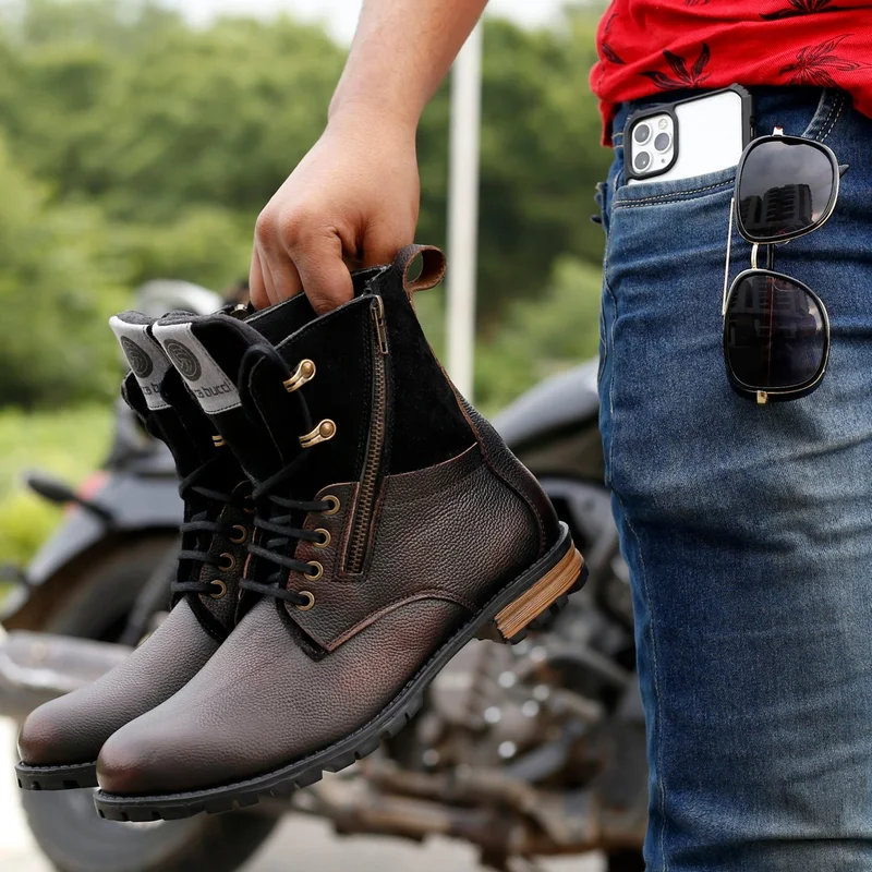 Bacca Bucci Brown Tron Boots for Men | Best Price UAE