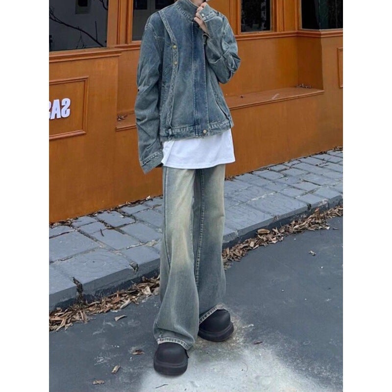 Unisex Classic Denim Jeans Loose Fit Daily Outdoor Wear - Image 4