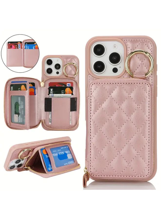 هاتف بشريطة هواتف Deep Blue Leopard Print متوافق مع iPhone 12 بحافظة بطاقات وجيب سحاب وحلقة حامل - Image 2