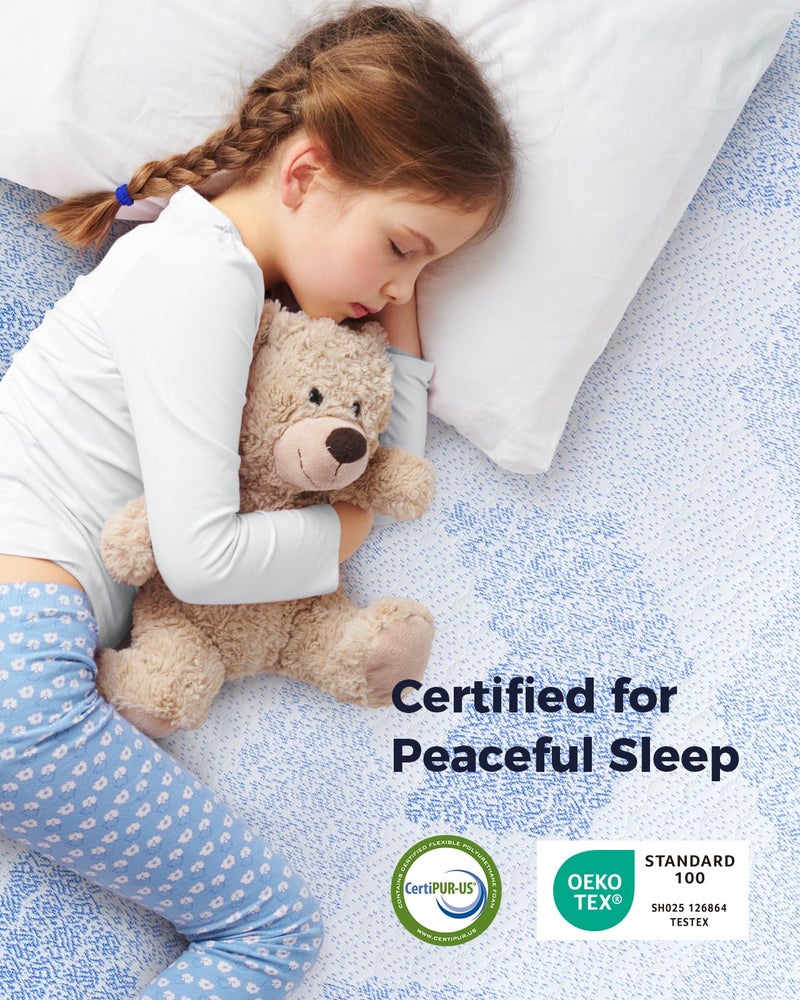 PERLECARE Firm Mattress Topper Queen- 3 Inch Memory Foam Bed Topper Made with CertiPUR-USÂ® Certified Foam, Mattress Pad with Cooling Bamboo Cover, Removable & Washable, Oeko-Tex Certified - Image 5