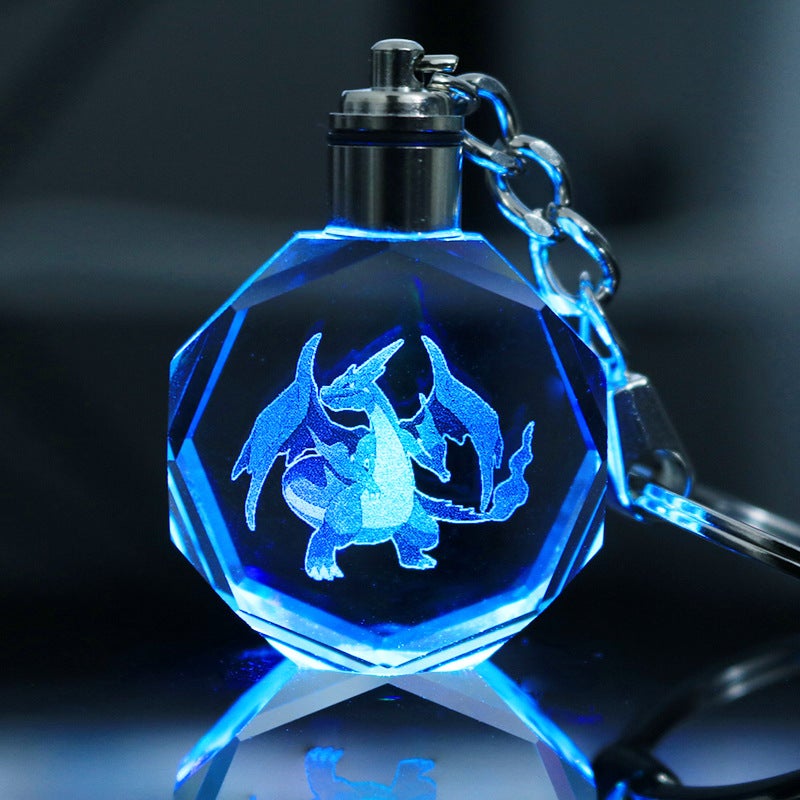 Pendant Keychain Peripheral Luminous Crystal Gift Can Be Engraved - Image 1