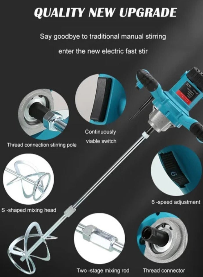 JCT Professional Electric Cement Mixer – Powerful Motor with Dual Handle for Easy Control - Image 3