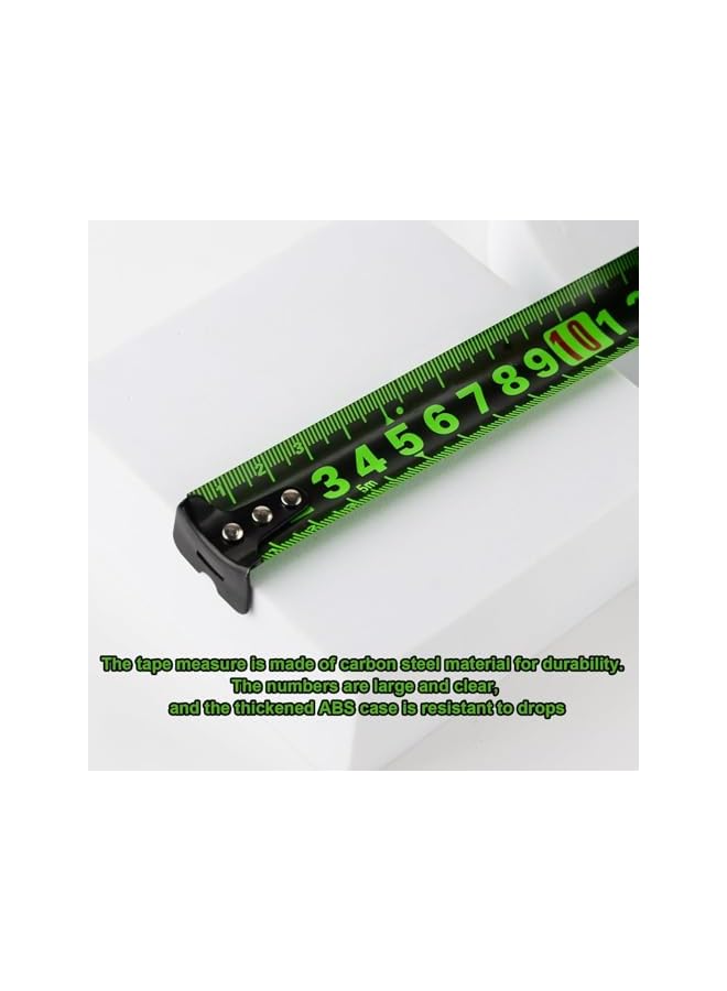 promass Fluorescent Steel Tape Measure, 5M Measuring Tape, Thick Wear Resistant Metric Tape Measure, Retractable Tape Measure, Tools for Professionals and Homeowners (1pcs 5M) - Image 5