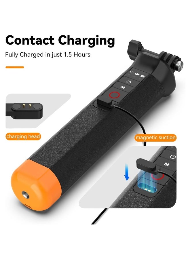 Floating Selfie Stick Hand Grip With Bluetooth Remote Waterproof Handle Compatible With GoPro Hero 12-3+ For Insta360 For DJI OSMO And Most Action Cameras Ideal For Water Spor - Image 3