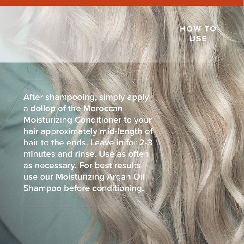 Royal Moroccan Moisturizing Conditioner Hair Products - Moisturizing Conditioner For Dry and Colored Hair 500 ml 16.9 fl.oz, Base of Moroccan Argan oil, For color â€“ Treated Hair, Frizzy Hair. - Image 5